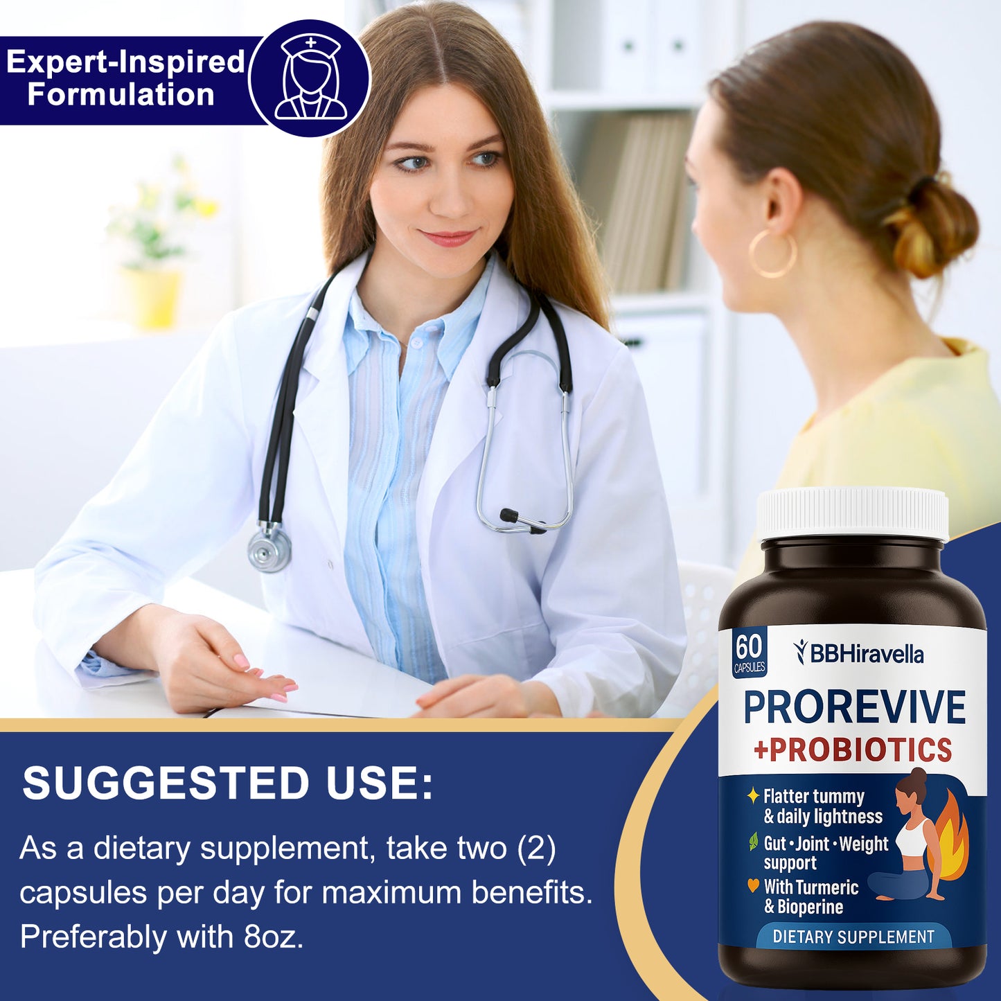 Provitalize for Women Menopause Support | Joint Comfort, Sexy Midsection Curves, Menopause Bloat Relief | Daily Use Item for Routine Ease | 60 Ct | Packaging May Vary