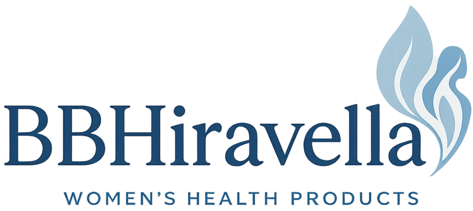BBHiravella 帮我做一个品牌logo 主要卖女性保健品 蓝色主题 135*28像素